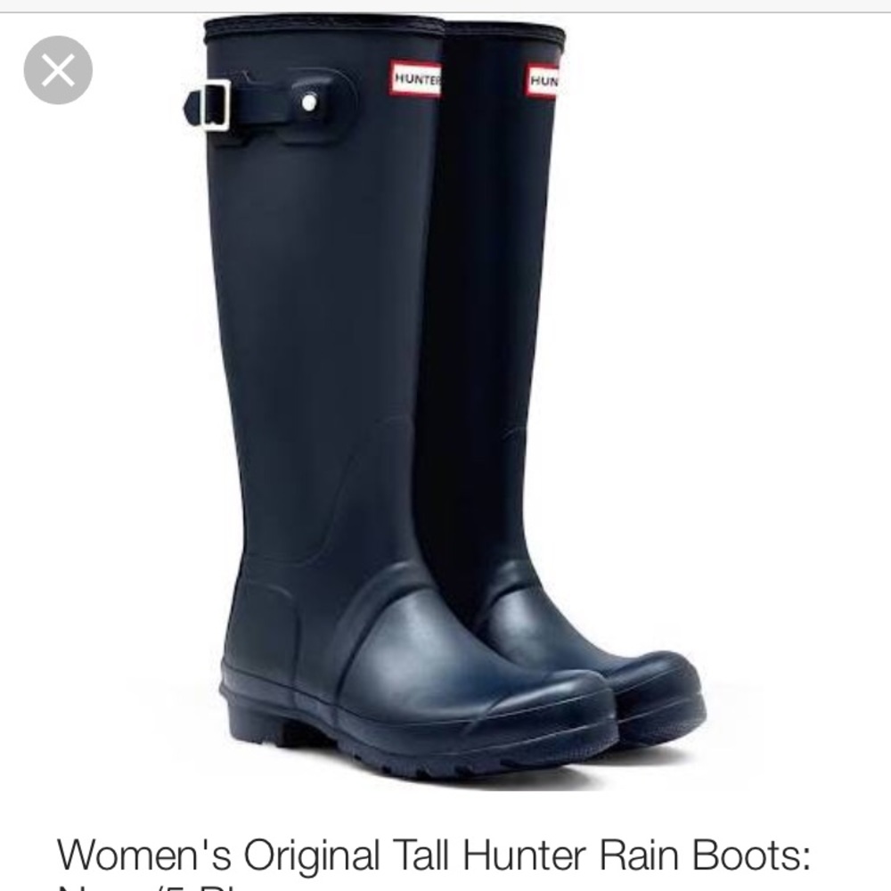 Hunter Women's Tall Rain Boots - Navy